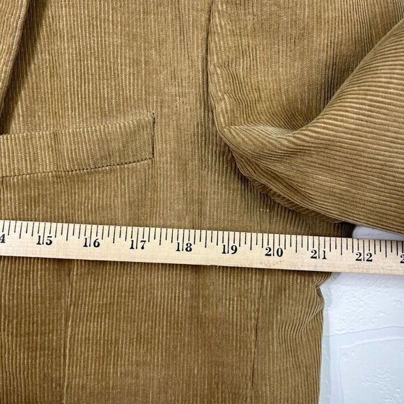 Alan Flusser Mens Corduroy blazer Size 42L Cotton Tan Brown Sport Coat - Picture 8 of 15